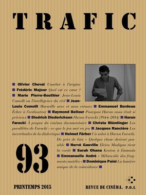 cover image of Trafic n° 93 (Printemps 2015)